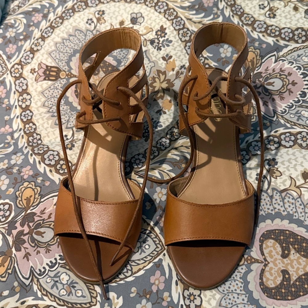 Franco Sarto Tan Leather Sandals